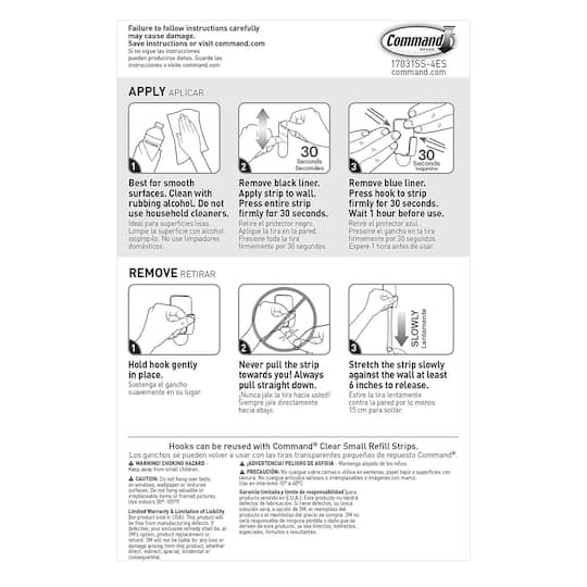 Command™ Small Decorative Metal Hooks, Stainless Steel
